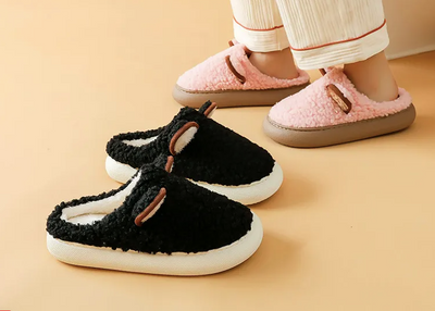 Kuschelige und warme Damen-Hausschuhe mit süßen Öhrchen!