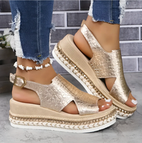 Amelie | Bequeme Orthopädische Sandalen mit Stil in Gold