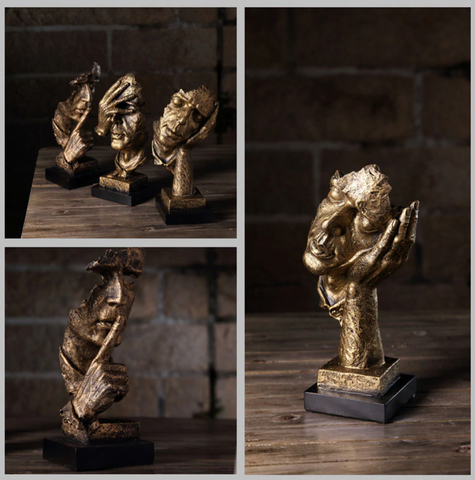 Abstracte goldene Skulptur – Soren