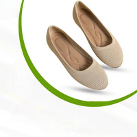 Schwarze Ballerinas Damen mit Arch Support – Bequeme Ballerina Schuhe für Alltag und Frühling in Beige