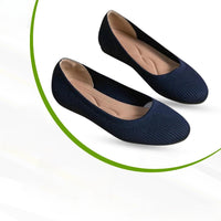 Schwarze Ballerinas Damen mit Arch Support – Bequeme Ballerina Schuhe für Alltag und Frühling in Azurblau