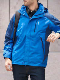 Wind- und wasserdichte Wanderjacke mit Kapuze - Scott in Blau