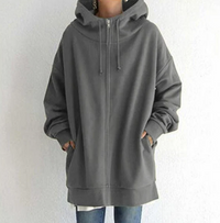 Hoodie Damen Oversize Kapuzenpullover | Lässig & Bequem in Grau