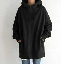 Hoodie Damen Oversize Kapuzenpullover | Lässig & Bequem in Schwarz