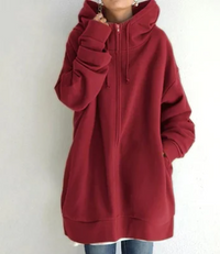Hoodie Damen Oversize Kapuzenpullover | Lässig & Bequem in Rot