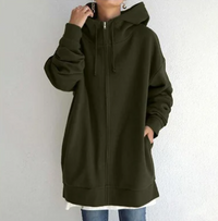Hoodie Damen Oversize Kapuzenpullover | Lässig & Bequem in Armeegrün