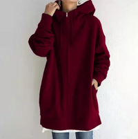 Hoodie Damen Oversize Kapuzenpullover | Lässig & Bequem in Dunkelrot
