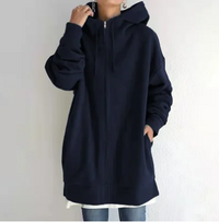 Hoodie mit Reißverschluss für Herbst und Winter in Dunkelblau