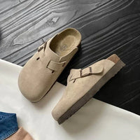 Maximilian | Herren Orthopädische Leder-Slip-on-Pantoletten in Beige