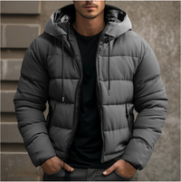 Anthony | Herren Comfort Kapuze Steppjacke in Grau