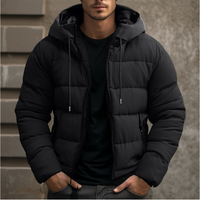 Anthony | Herren Comfort Kapuze Steppjacke in Schwarz