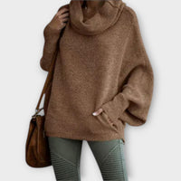 Lea | Eleganter Strickpullover für Damen in Schildpatt in Braun