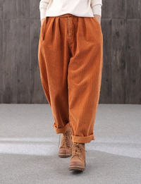 Wendy - Locker geschnittene Damenhose für entspannten Komfort in Orange