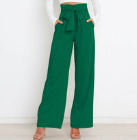 Isabella - Elegante Damenhose mit weitem Bein in Grün