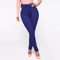 Jeggings Damen Slim Fit | Hoher Bund Knöchellang in Blau