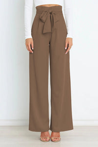 Isabella - Elegante Damenhose mit weitem Bein in Braun