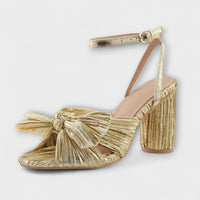 Fee - Sandalen mit dicker Schleife in Gold