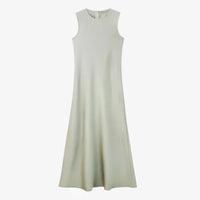 Elegantes Satinkleid - Stricktop-Kombinationsset in Grüner Glanz Satin