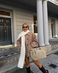 Übergroße Winterjacke für Frauen - Ineke in Braun