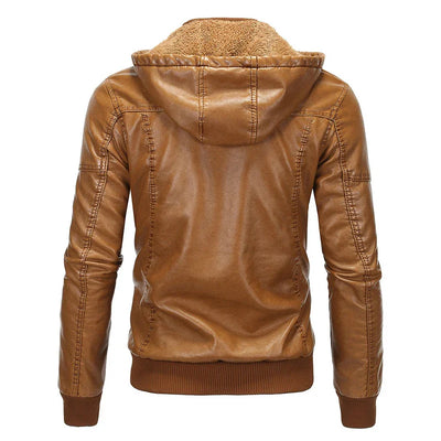 Jaxon™ Lederjacke mit Kapuze