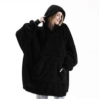 Oversize Hoodie Damen Kuschelpullover | Weich & Lässig in Schwarz