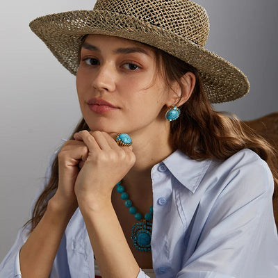 Maliya – Türkis Edelstein Set