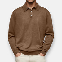 Aiden™ | Langarm-Polo in Braun