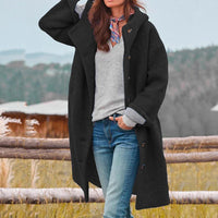 Freya | Eleganter Dicker Wintermantel in Schwarz