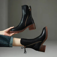 Selina | Damen Blockabsatz Stiefeletten in Schwarz