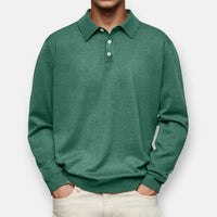 Aiden™ | Langarm-Polo in Dunkelgrün