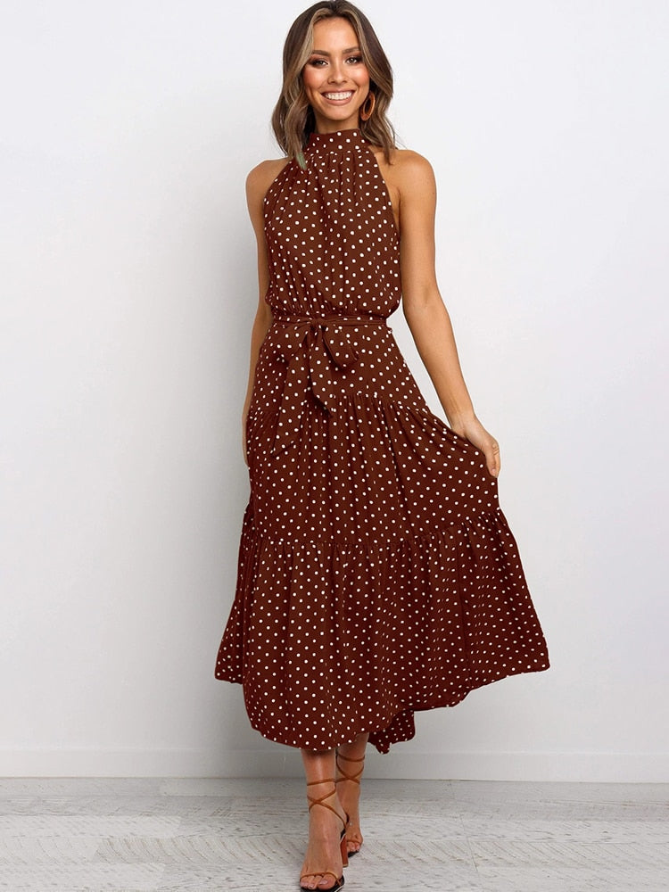 Polka-Muster Eleganzkleid