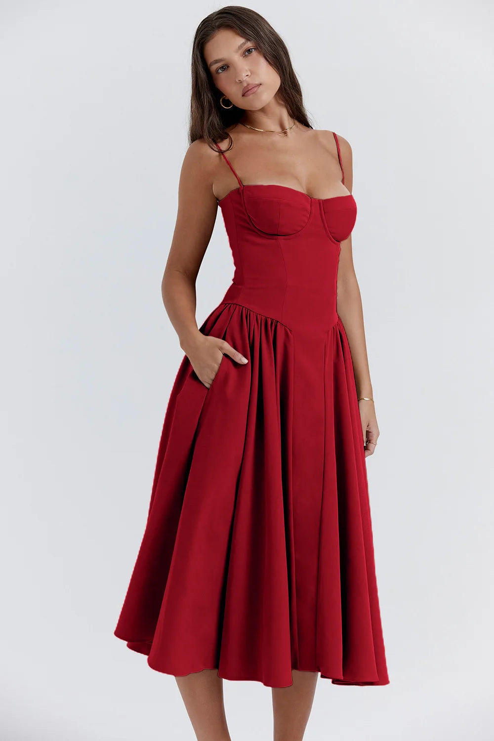 Sommerkleid mit Sweetheart-Ausschnitt – Elvira