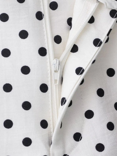 Dotty | Leichte Polka-Dot-Jacke mit Stehkragen &amp; Kordelzug