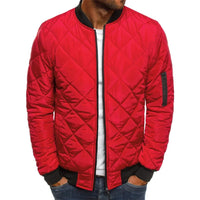 Colby | PREMIUM QUALITÄT FREIZEITJACKE MIT DIAMANTMUSTER in Rot