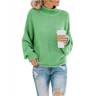 Kuscheliger Damen Strickpullover – Lockerer Rollkragenpullover für Herbst und Winter, ideal für lässige Freizeitlooks