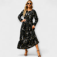 Bohemian Maxi Kleid in Schwarz