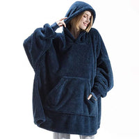 Oversize Hoodie Damen Kuschelpullover | Weich & Lässig in Marineblau