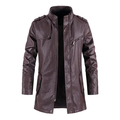 Chase™ Lange Bikerjacke aus Leder