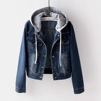 Pia - Damen Jeansjacke Blau in Dunkelblau