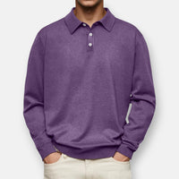 Aiden™ | Langarm-Polo in Lila
