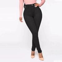 Jeggings Damen Slim Fit | Hoher Bund Knöchellang in Schwarz