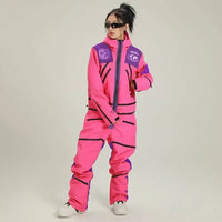 Damen Stylisch Einteiler Skianzug | Winter in Rosa