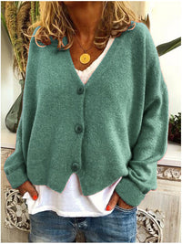 Marie | Elegante Alltags Strickjacke in Blauer See