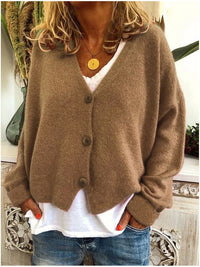 Marie | Elegante Alltags Strickjacke in Khaki