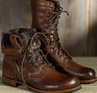 Sam | Casual Schnürstiefeletten mit Niedriger Absatz in Braun