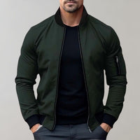 Bomberjacke Herren Leicht | Zip-Up Jacke Alltag in Grün