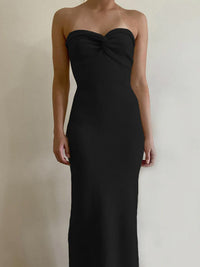 Jutta | Mykonos Eleganz Kleid in Schwarz