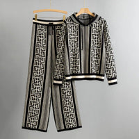 ILSE | KAPUZENPULLOVER-SET MIT HOSE in Schwarz