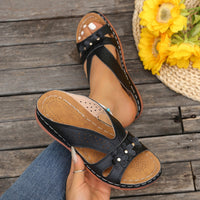 Livia | Elegante Keilsandalen Damen Chic in Schwarz