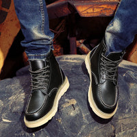 Retro Winterstiefel für Herren in Schwarz